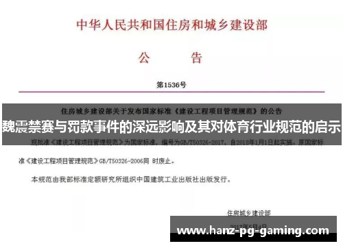 魏震禁赛与罚款事件的深远影响及其对体育行业规范的启示